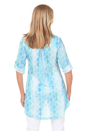 Mermaid Button-Front Tunic