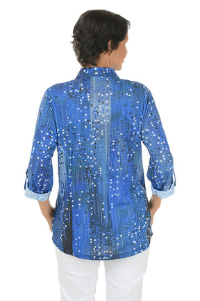 Night Parade Roll-Tab Knit Shirt