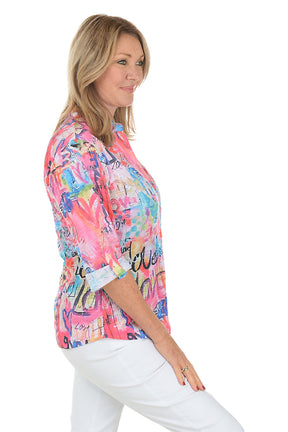 Love Roll-Tab Knit Shirt