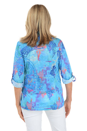 Zumba Roll-Tab Knit Shirt