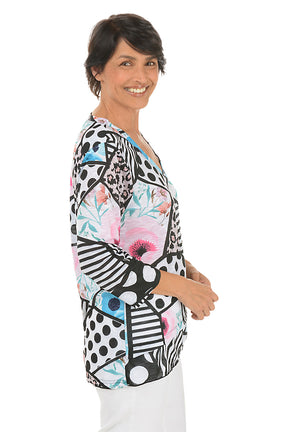 Patterned Patches Criss Cross Tunic