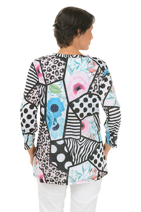 Patterned Patches Criss Cross Tunic