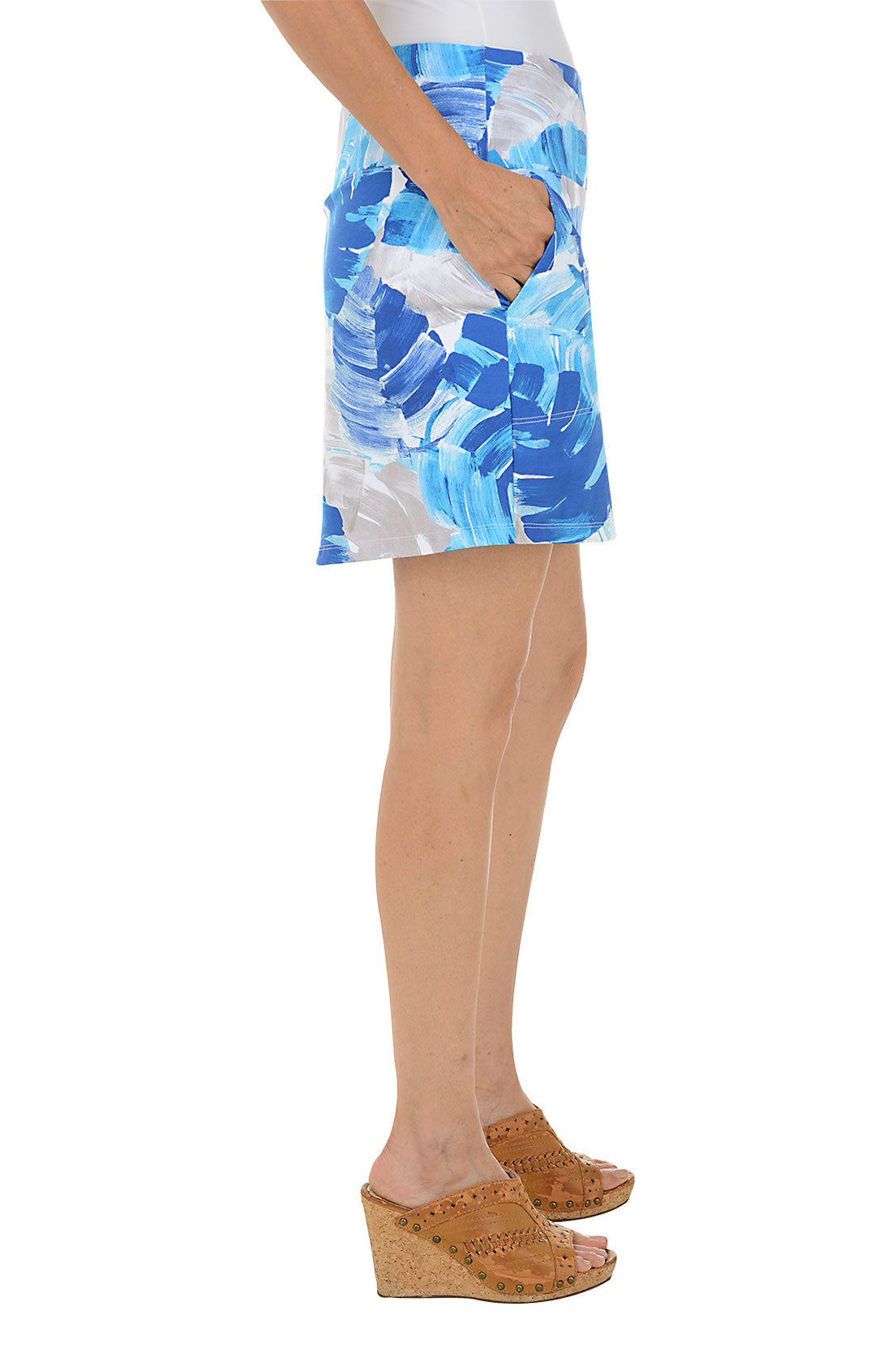 Palm Leaves Slimming Skort