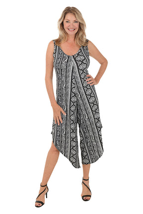 Bandana Striped Sleeveless Jumpsuit