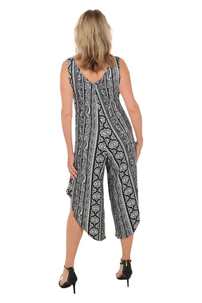 Bandana Striped Sleeveless Jumpsuit