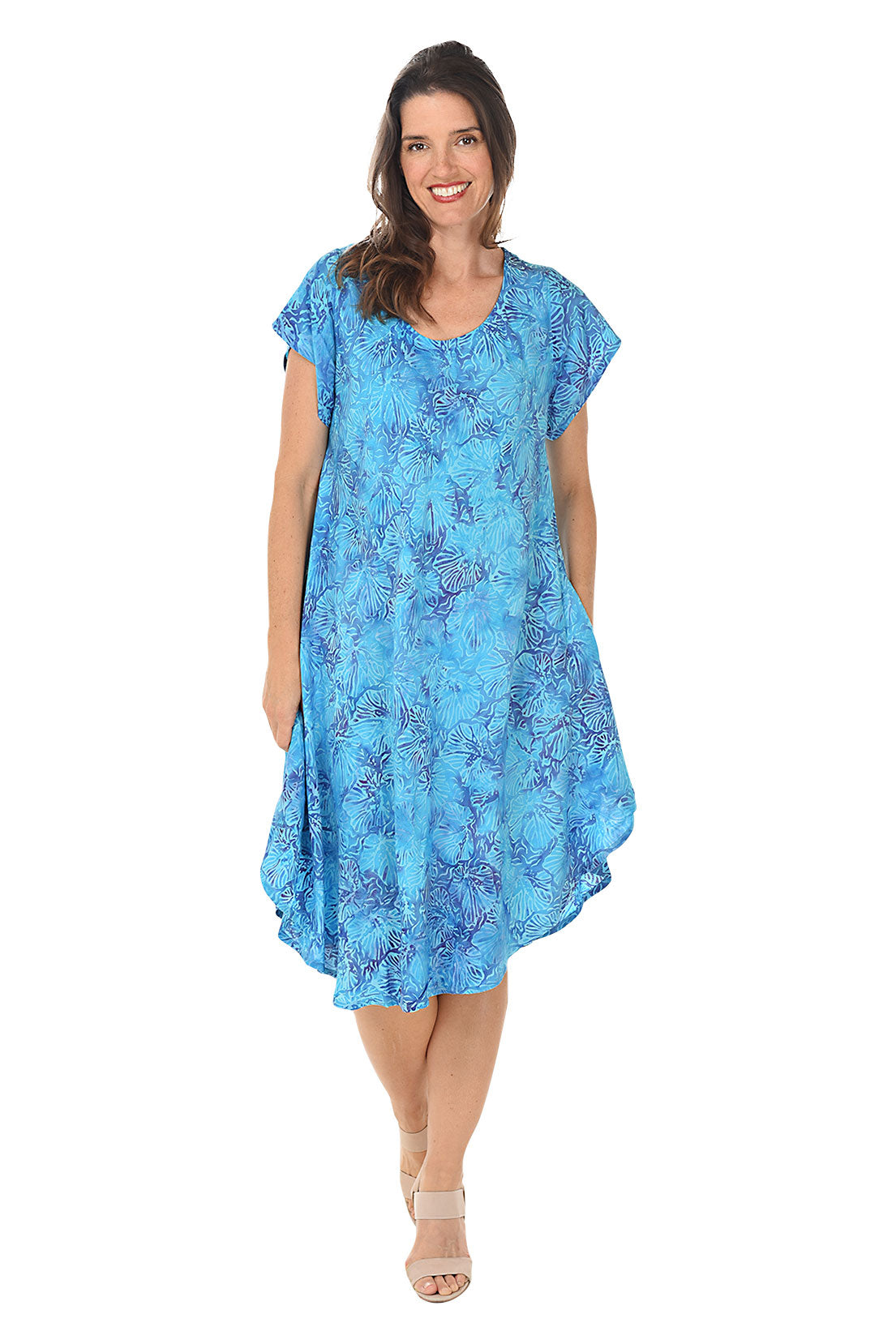 Hibiscus Sherry Short Sleeve Cover-Up
