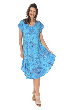 Hibiscus Sherry Short Sleeve Cover-Up