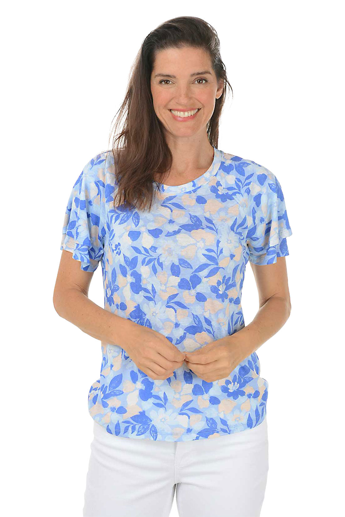 Underwater Garden Ruffle Sleeve Tee
