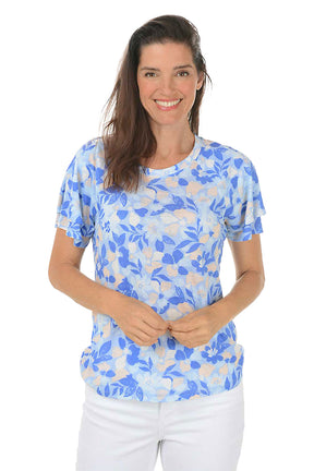 Underwater Garden Ruffle Sleeve Tee