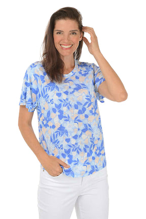 Underwater Garden Ruffle Sleeve Tee