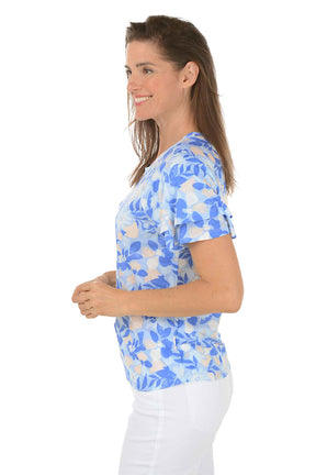 Underwater Garden Ruffle Sleeve Tee