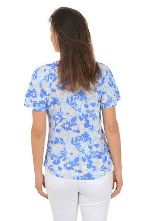 Underwater Garden Ruffle Sleeve Tee
