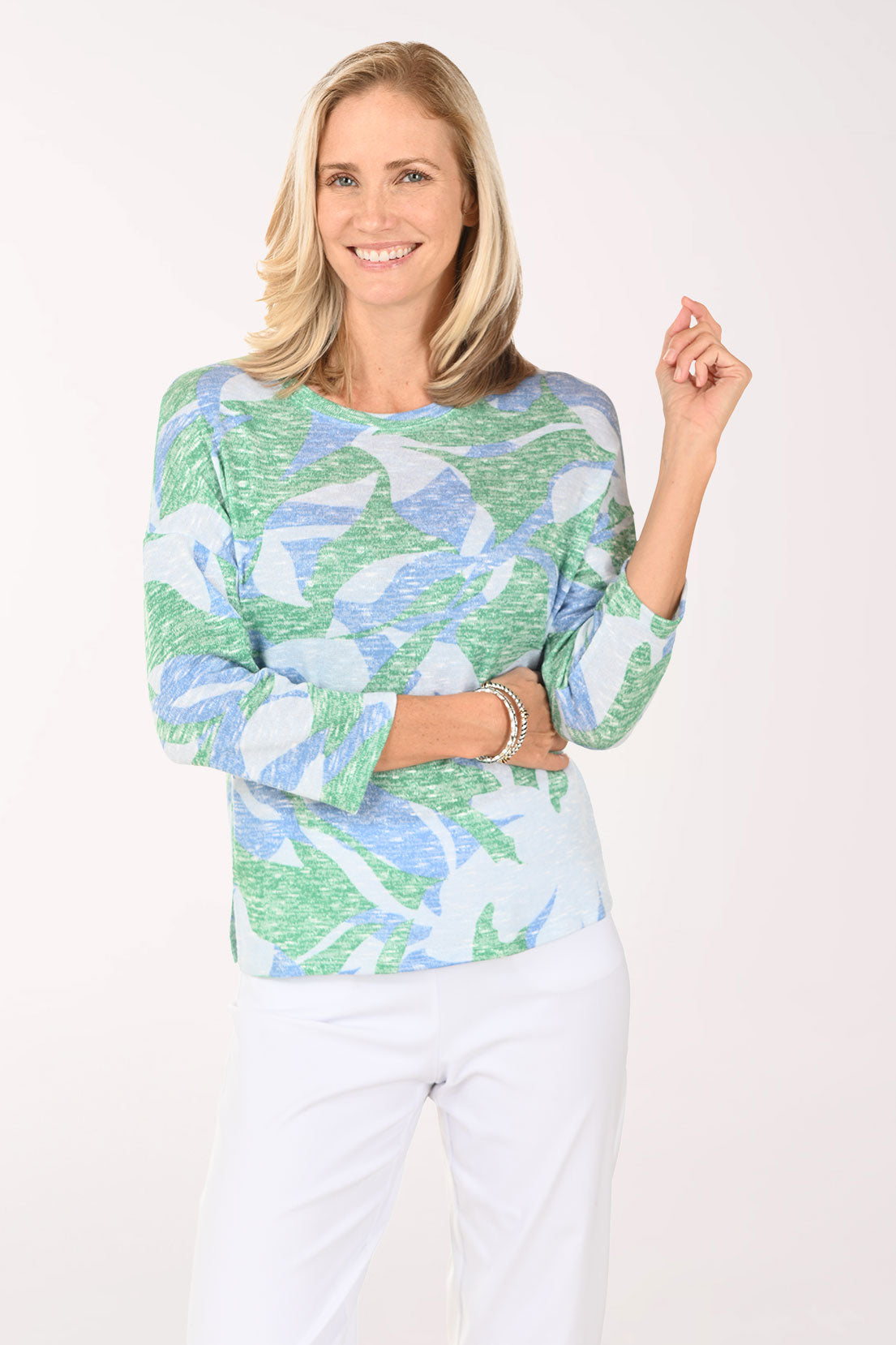 Water Ripples 3/4 Sleeve Top