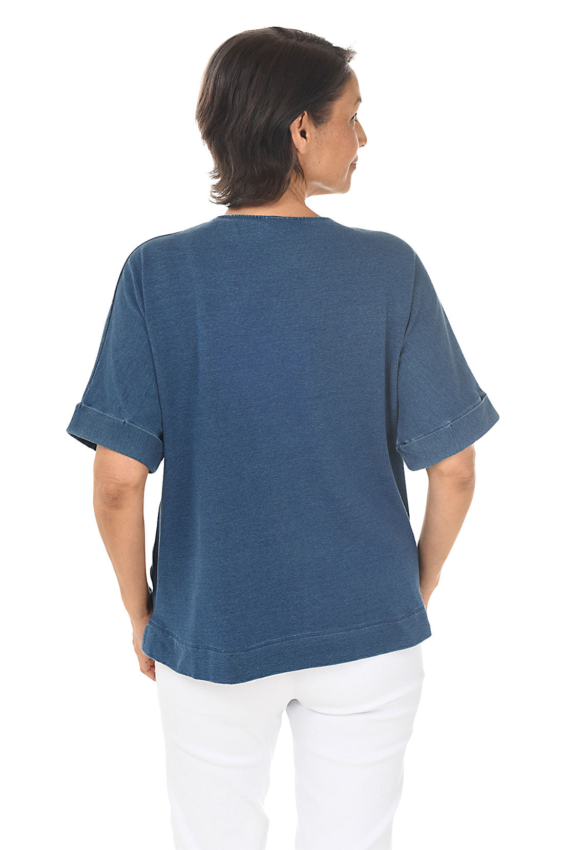 French Terry Pocketed Elbow Sleeve Tee
