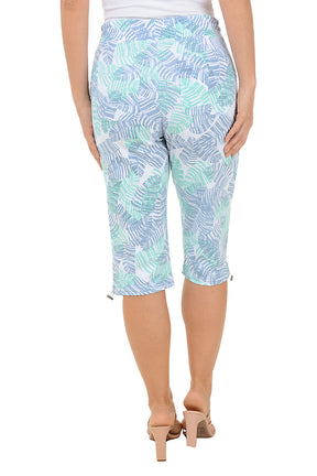 Leaf Print Beach Skimmer Pant