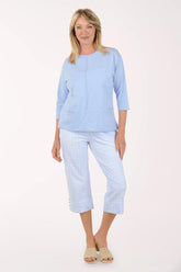 Plaid Pull-On Capri Pant