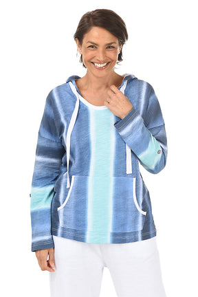 Sea Striped French Terry Hoodie