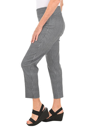 Checkered Pull-On Ankle Pant