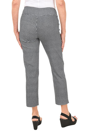 Checkered Pull-On Ankle Pant