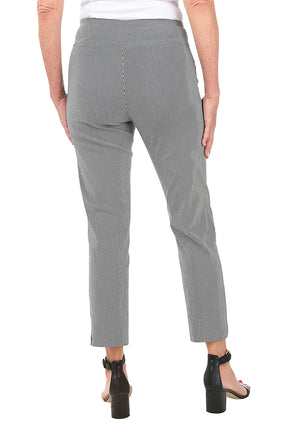 Pinstripe Pull-On Ankle Pant