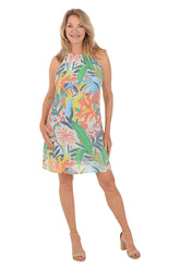 Painted Garden Halter Neck Sleeveless Dress