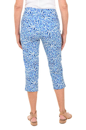 Floral Nebulas Pull-On Crop Pant