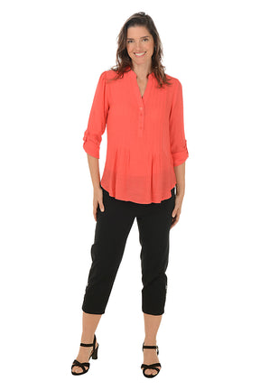 Petite Grommet Hem Pull-On Crop Pant