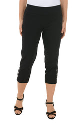 Petite Grommet Hem Pull-On Crop Pant