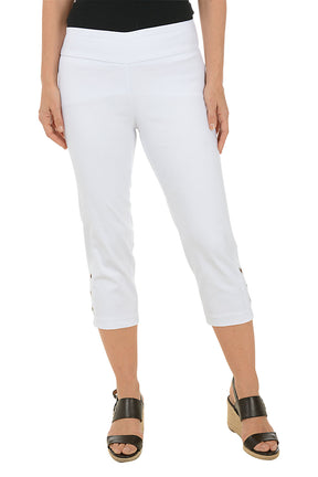 Petite Grommet Hem Pull-On Crop Pant