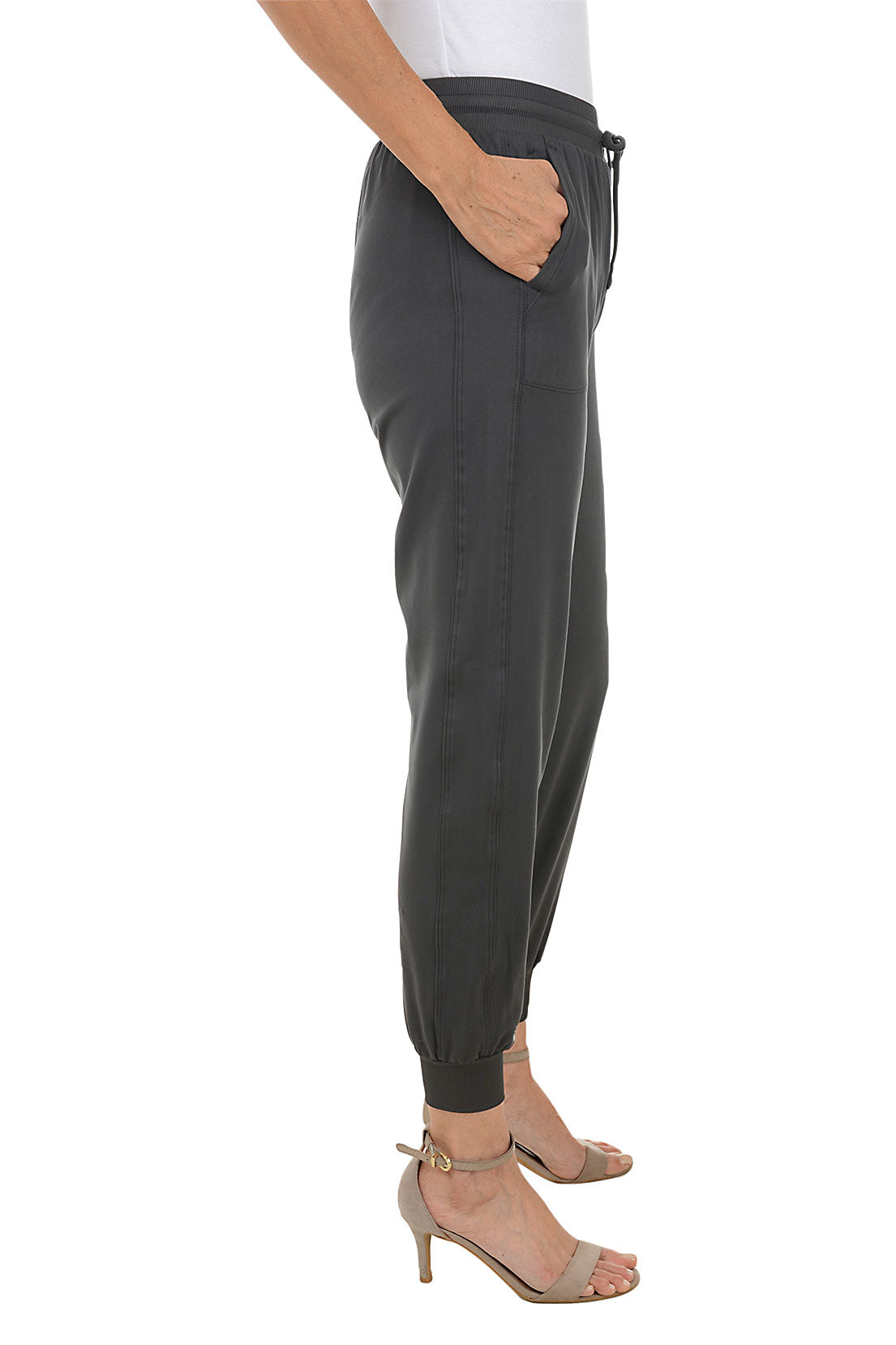 Solid Ankle-Length Jogger Pant