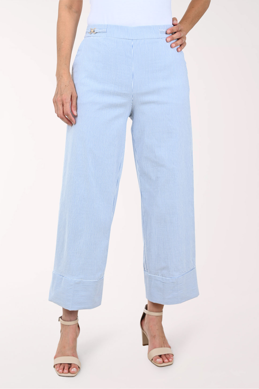 Metallic Link Waist Striped Pant | Zac and Rachel
