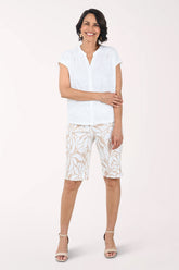 Coconut Floral Pull-On Bermuda Short