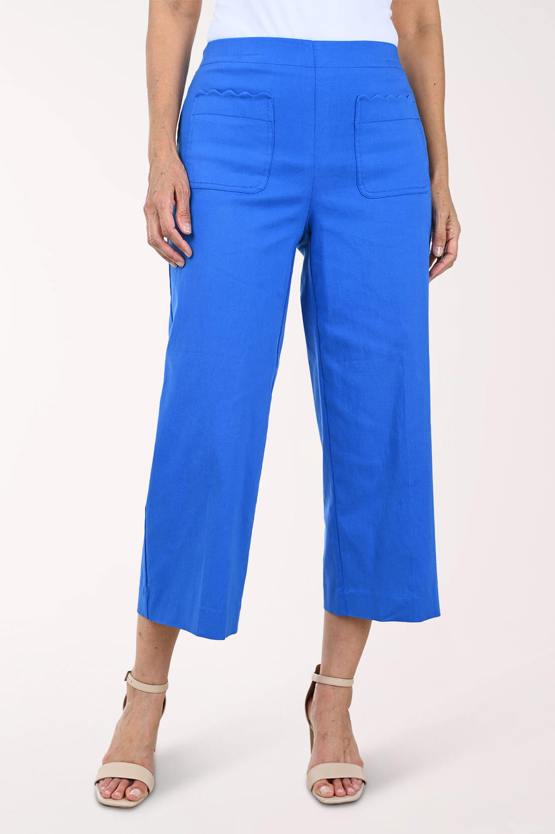 Scalloped Pocket Wide Leg Crop Pant | Zac and Rachel