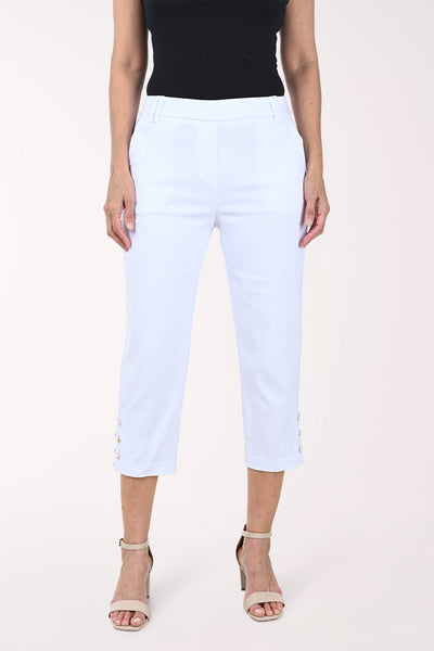 Diamond Grommet Lattice Capri Pant | Zac and Rachel