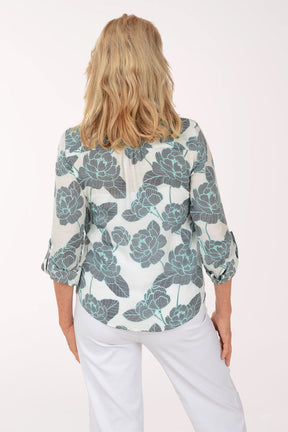 Paradise Flowers Button-Front Blouse | Zac and Rachel