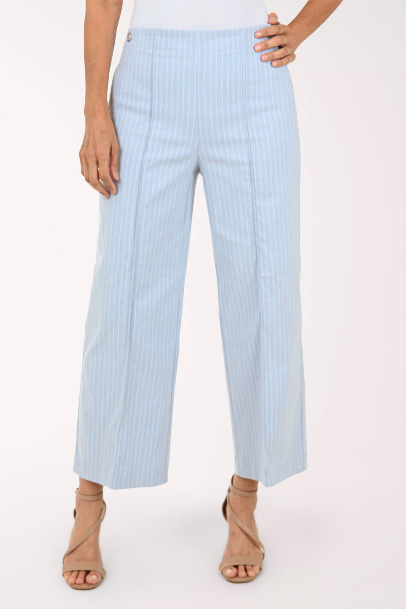Striped Seamed Front Wide Leg Pant | Zac and Rachel