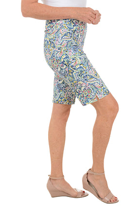 Coral Paisley Pull-On Bermuda Short