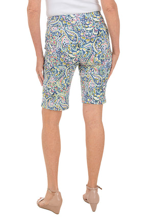 Coral Paisley Pull-On Bermuda Short