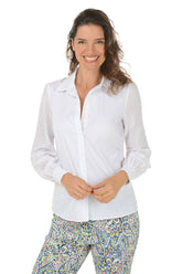 Petite Eyelet Sleeve Shirt
