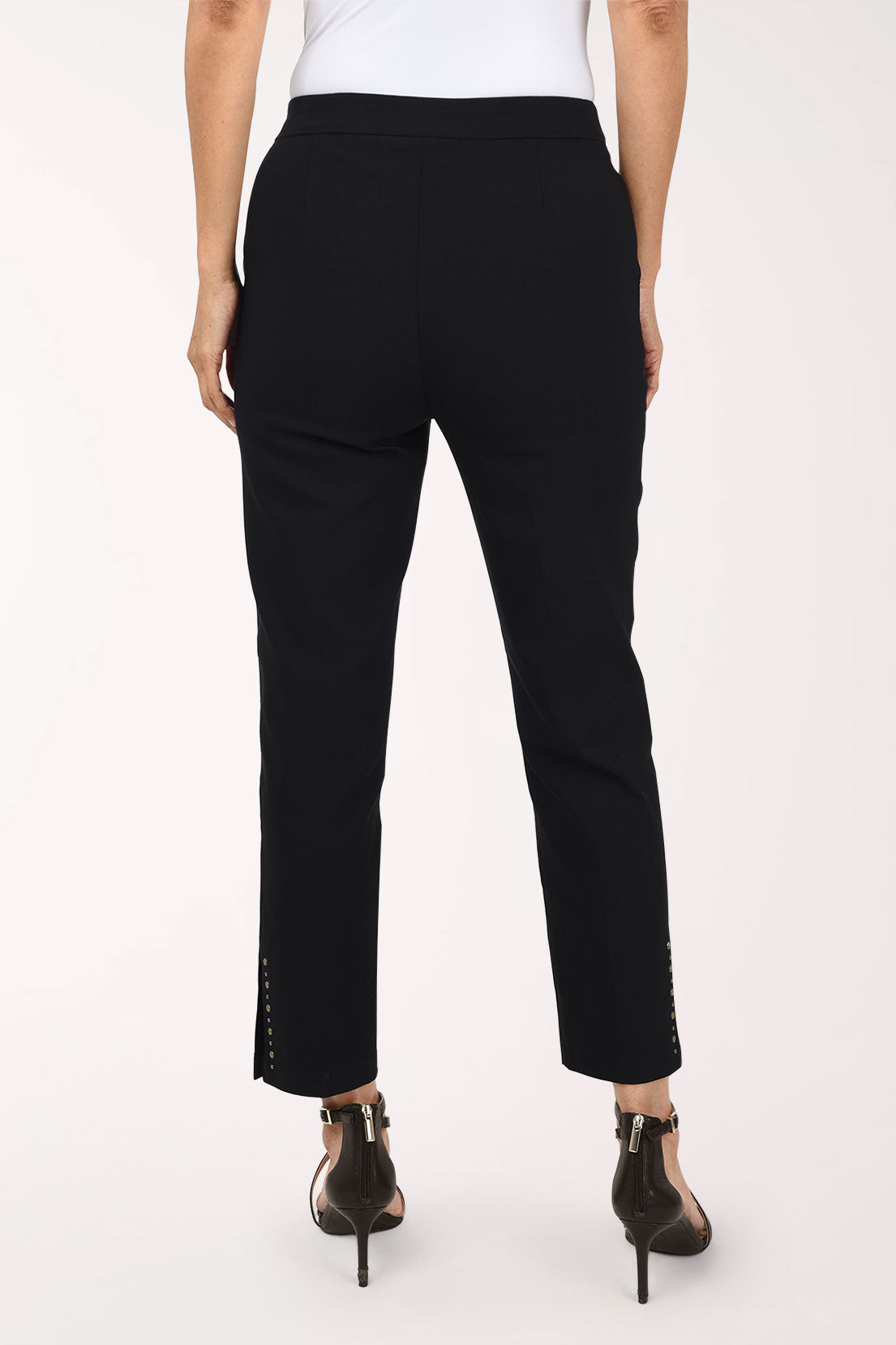 Studded Hem Straight Leg Pant