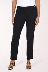 Solid Herringbone Slim Leg Pant