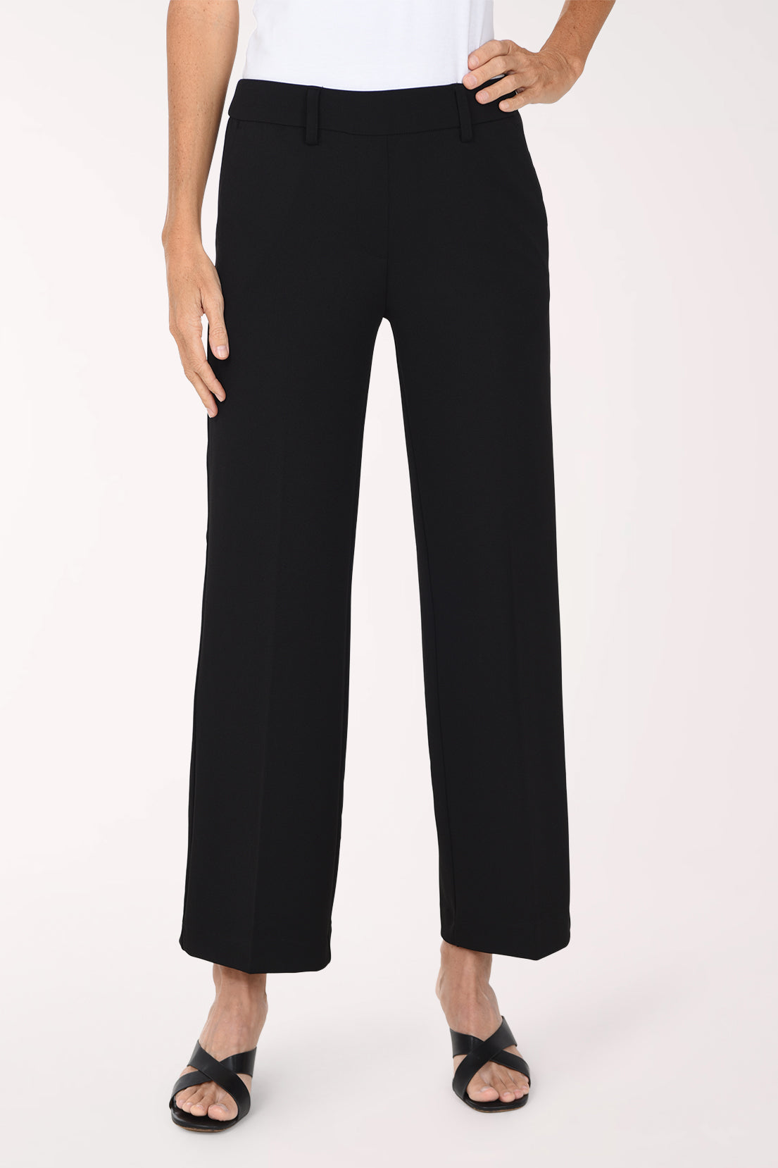 Stretch Wide Leg Pull-On Pant