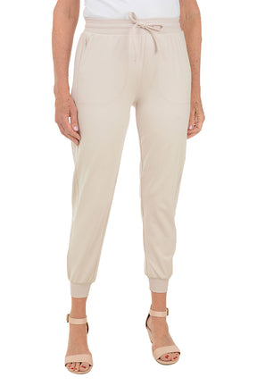 Solid Ankle-Length Jogger Pant
