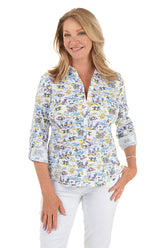 Beach Scene Side Knit Shirt