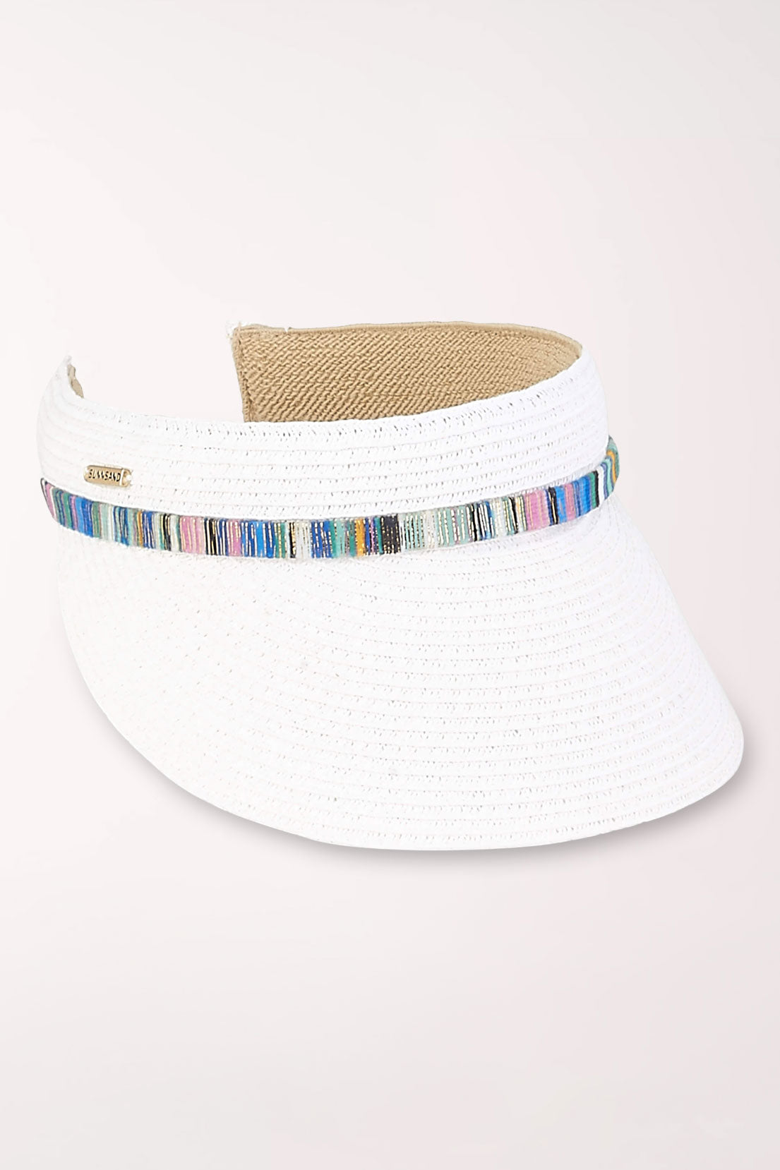 White visor hat
