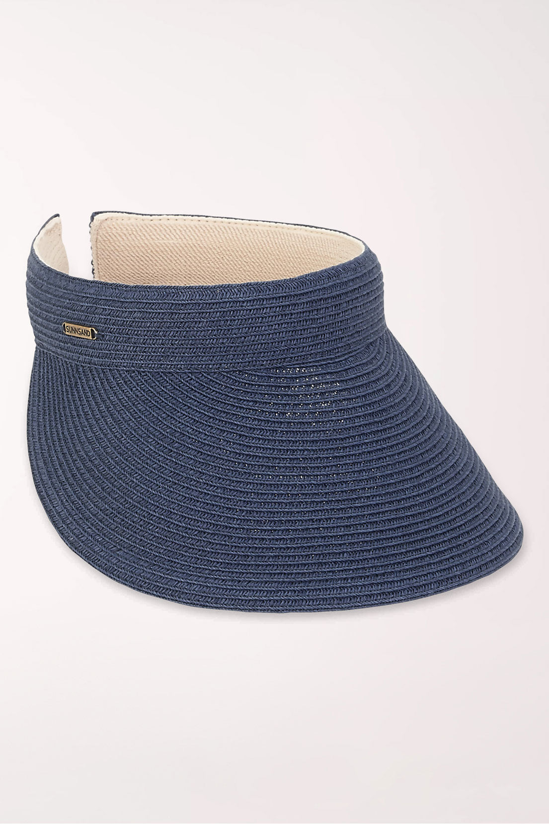 Navy braided visor 