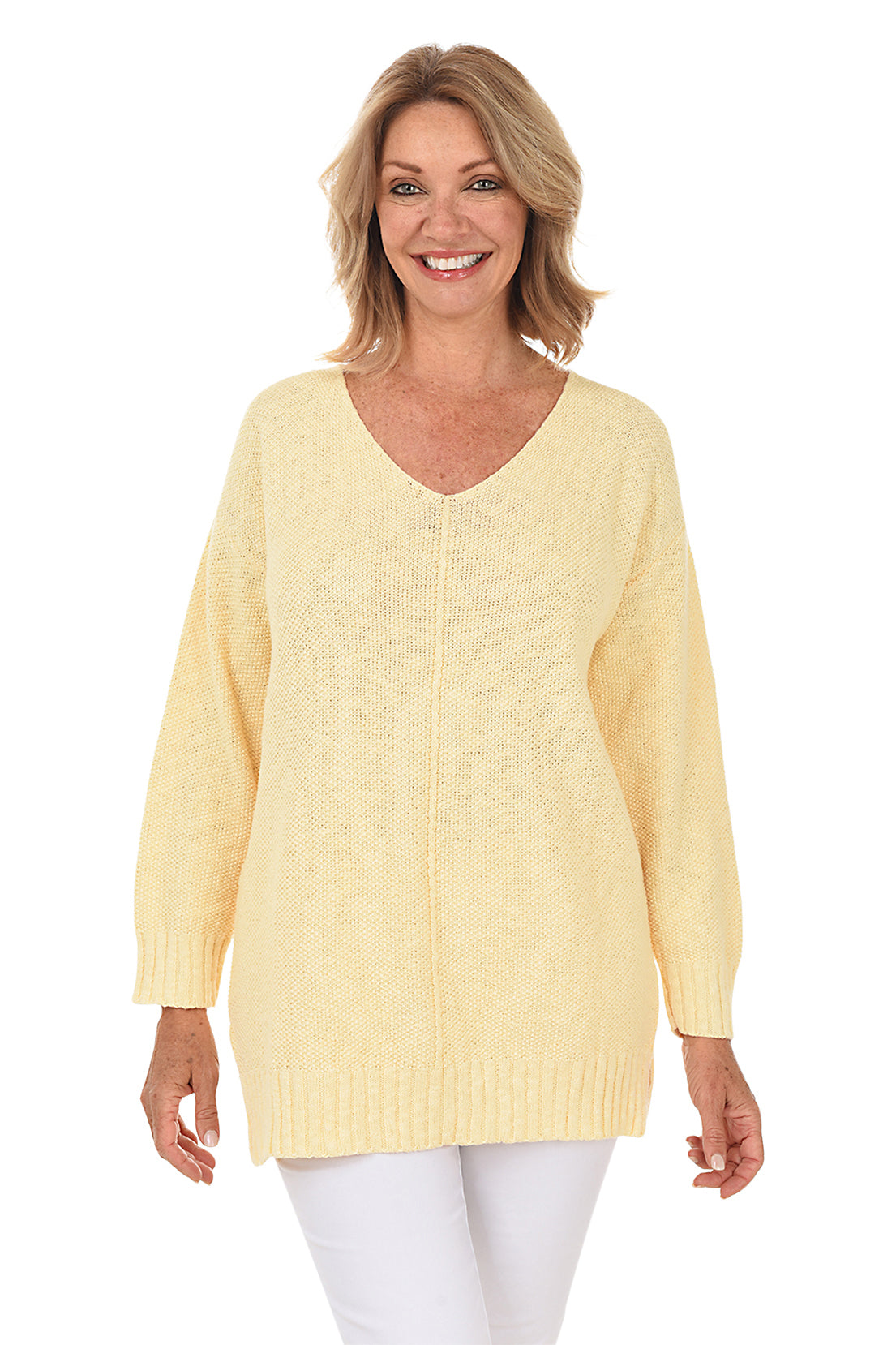 Avalin V-Neck Tunic Sweater - Multiple Colors