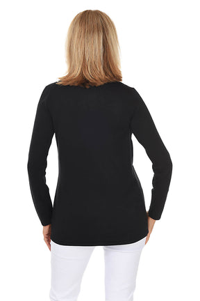 Cable and Gauge Double Scallop Open Cardigan
