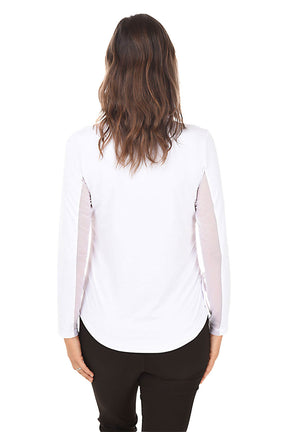 Ruched Zip Polo UPF50+ Sun Shirt