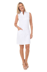 IBKUL Solid UPF50+ Sleeveless Zip Dress